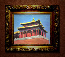 蓝丽娜油画《午门的天》 蓝丽娜油画《午门的天》